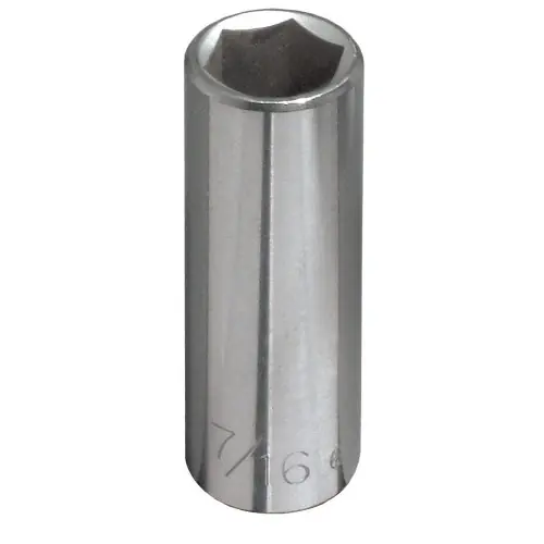 Final Sale Klein Tools 65614 3/8-Inch Deep 6-Point Socket, 1/4-Inch Drive