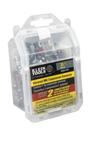 Klein Tools VDV813-619 Universal BNC Compression Connectors RG59 35-Pack Top Pick