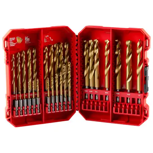 Today Only Milwaukee Tool 48-89-4672 29PC SHOCKWAVE Impact Duty RED HELIX Titanium Drill Bit Set