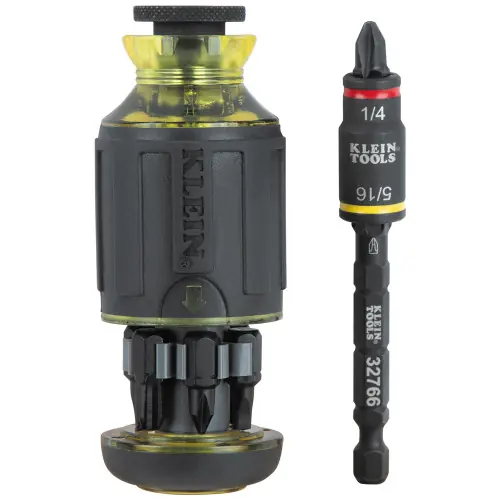 Klein Tools 32308F 10-in-1 Impact-Rated Stubby Driver Set with Flip Socket Latest
