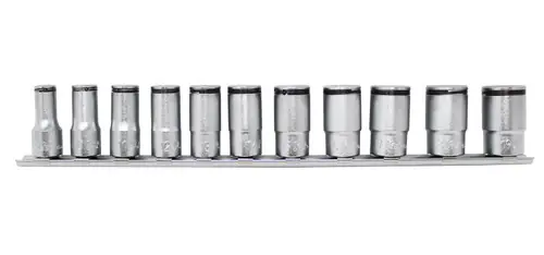 Ko-ken RS3350X/11 Special 3/8 Sq. Dr. Semi-Deep Socket set 8-19mm Nut Grip 11 pieces Latest