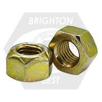 M30-3.50 Hex Cone Lock Nuts, Metric Class 10, Zinc-Yellow Cr+6 & Wax , Coarse (UNC), DIN 980-V, Qty 20 Certified