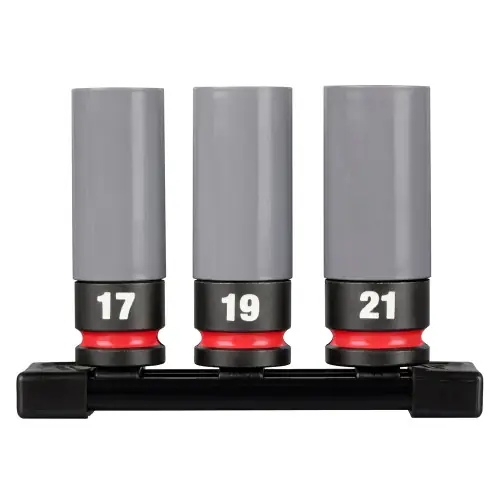 Milwaukee Tool 49-66-7830 SHOCKWAVE Impact Duty 1/2 Drive Metric 3PC Lug Nut Wheel Socket Set Time-Limited
