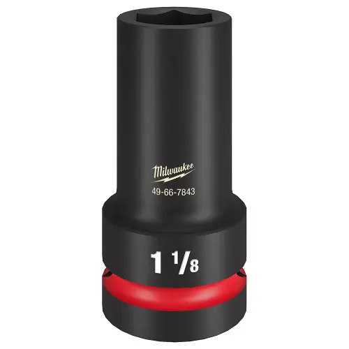 Fresh Stock Milwaukee Tool 49-66-7843 SHOCKWAVE Impact Duty 1" Drive 1-1/8" Thin Wall Extra Deep 6 Point Socket