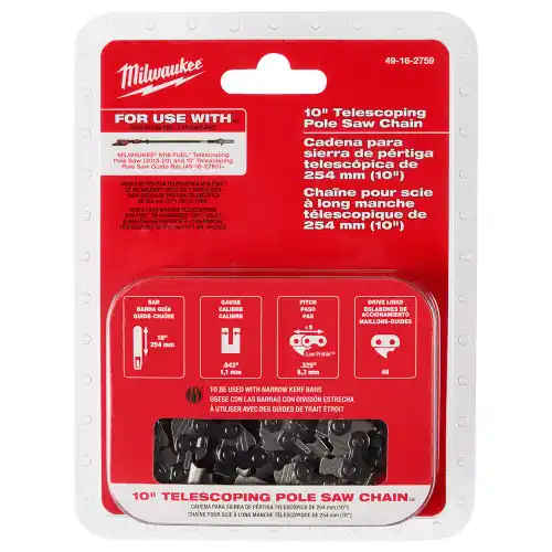 Milwaukee Tool 49-16-2759 10" .325" LOW PROFILE Pitch, .043" Gauge Saw Chain Genuine