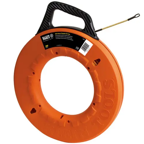 Klein Tools 56056 Multi-Groove Fiberglass Fish Tape with Spiral Steel Leader, 200-Foot Hot Deal