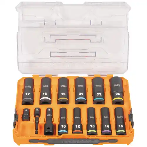 Trending Klein Tools 65111IMPCTM KNECT 1/2-Inch Drive Deep Well Impact Socket Set, Metric, 14-pc