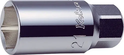 Ko-ken 4300M-21(L60) 1/2 Sq. Dr. Wheel Nut Socket 21mm 6 point Length 60mm Crafted