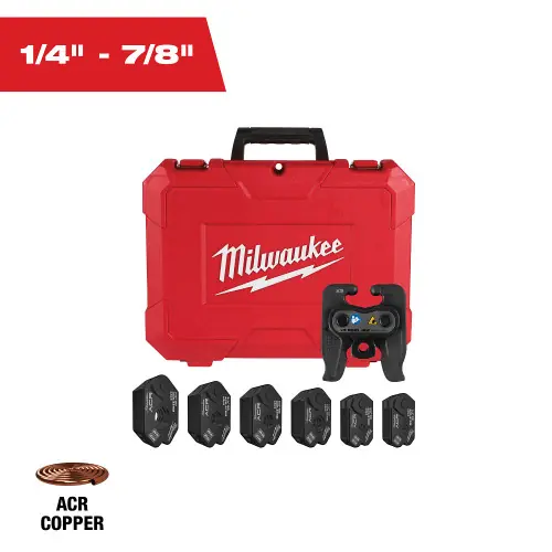 Shop Now Milwaukee Tool 49-16-2461MX 1/4" - 7/8" Streamline ACR Pivoting Press Ring Kit for M12 FORCE LOGIC Press Tool