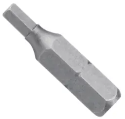 3/32" x 1" Hex Bit Hex Drive Screwdriver Bits, Qty 25 Premium