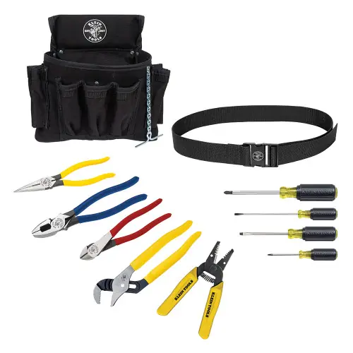 Klein Tools 92911 Apprentice Tool Set with Tool Belt and Pouch, 11-Piece Big Sale