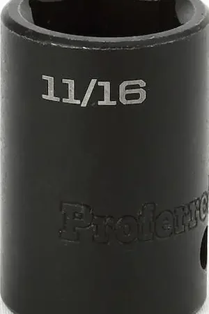 1/2" Impact 6 Point Impact 1/2" Drive SAE Socket, Qty 1 Reduced Price