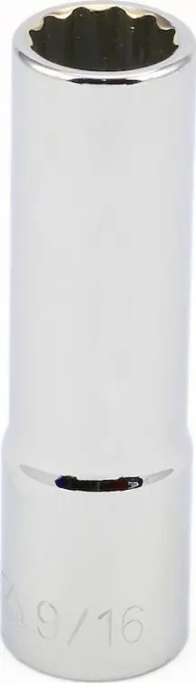 3/4" Deep 12 Point 1/2" Drive SAE Socket, Qty 1 Budget