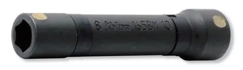 Bargain Ko-ken 165BM.100-12X14 1/4 Hex Dr. Double Ended Socket 12 x 14mm 6 point Length 100mm side Magnet