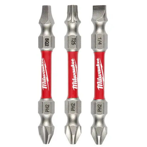 Milwaukee Tool 48-32-4319 3PC SHOCKWAVE Impact Duty PH2/SQ2/T25 Double Ended Bits, 3 Pack Clearance