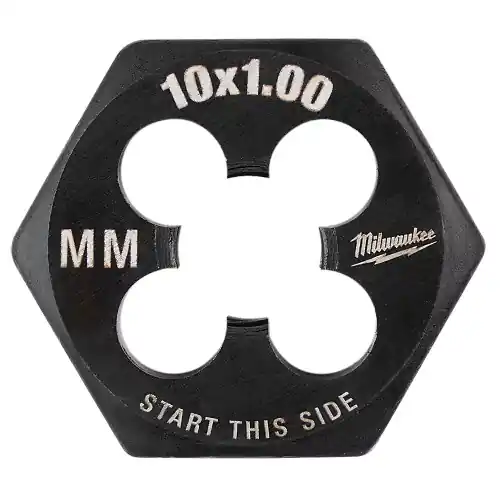 Milwaukee Tool 49-57-5354 M10-1.00 mm 1-Inch Hex Threading Die While Supplies Last