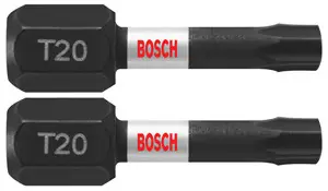 Reduced Price Bosch ITT20102 2 pc. Impact Tough 1 In. Torx 20 Insert Bits (2 Pack)