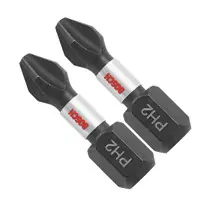 Direct From Factory Bosch ITPH2102 2 pc. Impact Tough 1 In. Phillips 2 Insert Bits (2 Pack)