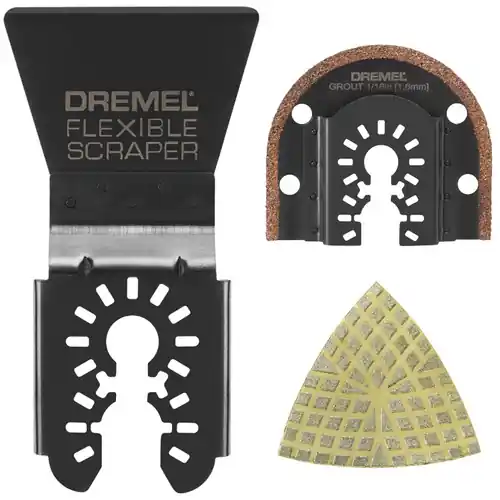 Dremel MM515U Tile Set Including a Mix of Grout Blade, Flexible Scraper and Diamond Paper Oscillating Accessories (3 Pieces) Holiday Sale