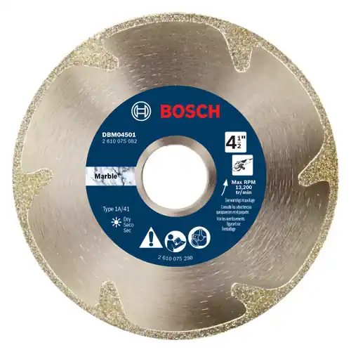 Limited Time Bosch DBM04501 4-1/2 In Continuous Rim Diamond Blade for Clean Cuts for Marble