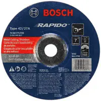 Bosch TCW27S700 7 In. 1/16 In. 7/8 In. Arbor Type 27A (ISO 42) 46 Grit Rapido Fast Metal/Stainless Cutting Abrasive Wheel Markdown