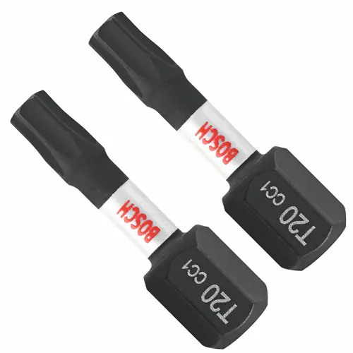 Bosch ITDT20102 2 pc. Driven 1 In. Impact Torx 20 Insert Bits (2 Pack) Genuine