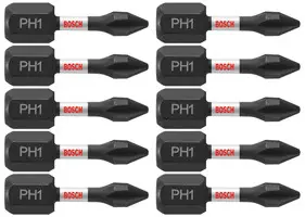 Low Price Bosch ITPH11B 10 pc. Impact Tough 1 In. Phillips 1 Insert Bits (Bulk Pack) (10 Pack)