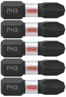 Bosch ITPH3105 5 pc. Impact Tough 1 In. Phillips 3 Insert Bits (5 Pack) Affordable