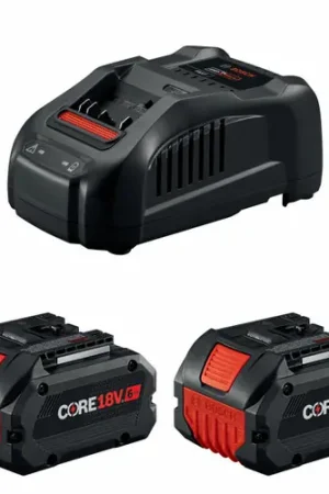 Best Choice Bosch GXS18V-20N26 18V Starter Kit with (2) CORE18V 6 Ah High Power Batteries and (1) 18V Fast Battery Charger