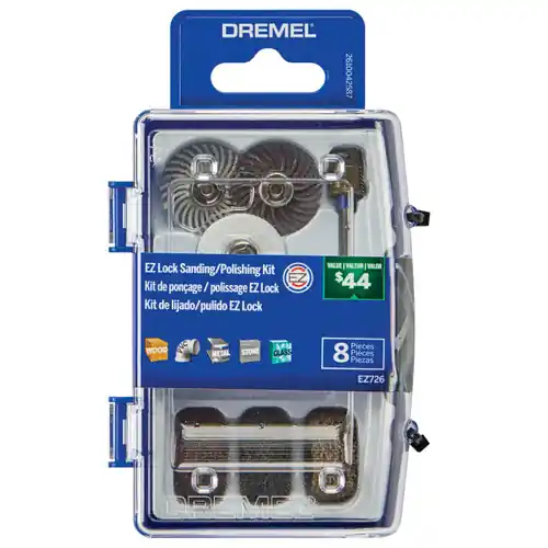 Seasonal Sale Dremel EZ726-01 EZ Lock Sanding & Polishing Rotary Accessory Micro Kit, 8 Piece Set