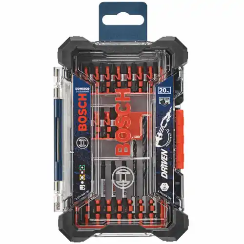 Bosch DDMSD20 20 pc. Driven Impact Screwdriving and Drilling Custom Case Set (20 Pack) Trusted Brand