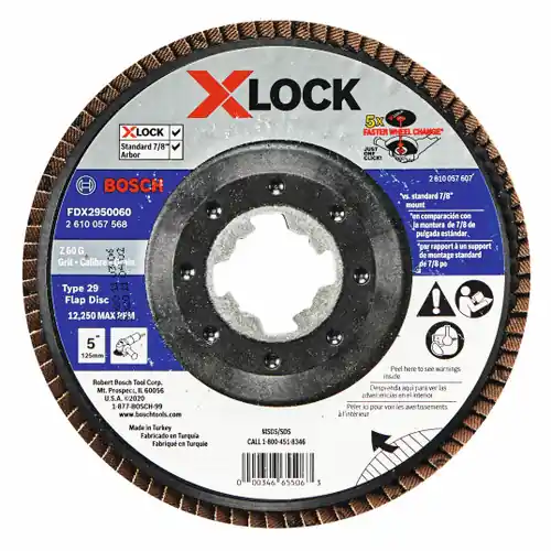 Mega Sale Bosch FDX2950060 5 In. X-LOCK Arbor Type 29 60 Grit Flap Disc
