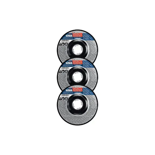 Bosch GWX27LM450P3 3-Pack, 4-1/2 In. x 1/4 In. X-LOCK Arbor Type 27 30 Grit Metal Grinding Abrasive Wheel (3 Pack) Brand New