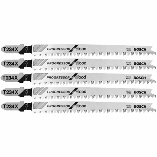 Best Seller Bosch T234X 5 pc. 4-1/2 In. 8-12 TPI Progressor for Wood T-Shank Jig Saw Blades (5 Pack)