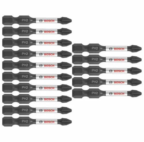 Top Rated Bosch ITPH2215 15 pc. Impact Tough 2 In. Phillips 2 Power Bits (15 Pack)