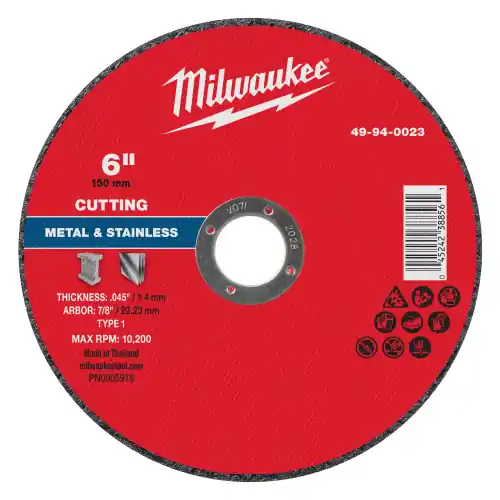 Milwaukee 49-94-0023 6" x .045" x 7/8" Metal Cut Off Wheel -Type 1, 25 Pack Cheap