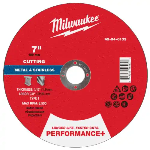Special Offer Milwaukee 49-94-0133 7" x 1/16" x 7/8" Performance+ Metal Cut Off Wheel - Type 1, 25 Pack