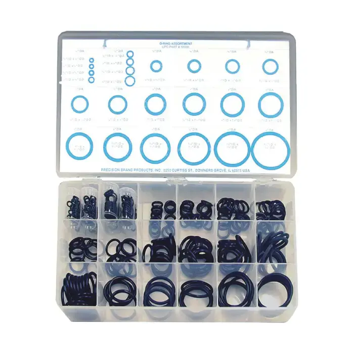 PRECISION BRAND 12930, 3/32" x 7/32" x 1/16" 005 to 1-1/2" x 1-3/4" x 1/8" 222 Sizes, 300 Piece, O-Ring Assortment Kit Snap Ring Set Certified
