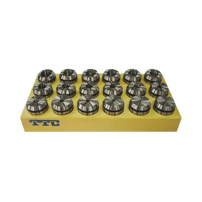 Certified TTC TER32S ER32 3/32" thru 3/4" by 32nds, excluding 5/32", 9/32", 15/32" & 19/32" Collet Set