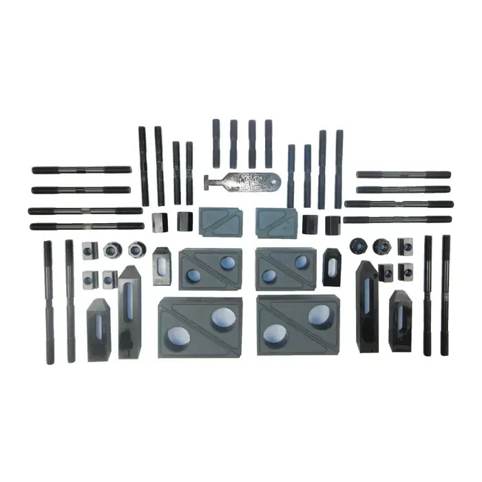 TE-CO 20420 52 Piece Heavy duty (1-1/2" wide blocks) T-Slot Clamping Nuts, Clamps, Blocks Set Top Rated