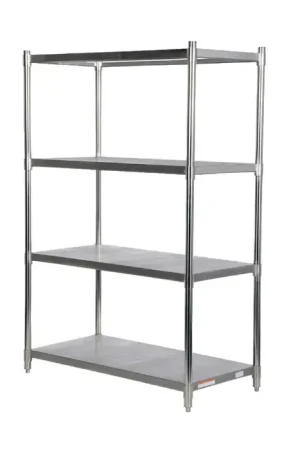 VESTIL SSS-2448 Shelving Type, 74" Height, Silver Color Heavy Duty Shelving / Rack Certified