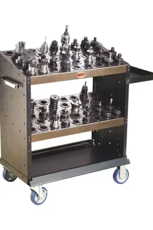 HUOT 23950 52 Tool Capacity, 50 Taper, 50 Tool Style NC/CNC Adapter Tool Storage Cart Special Discount