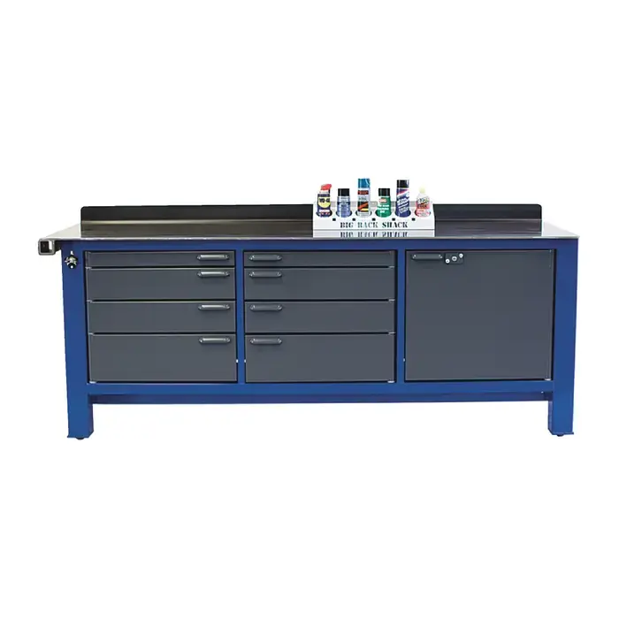 BADASS WORKBENCH 3BAYKL 8‘ Work Bench With Drawers Type, 96" Width, 32" Depth Stationary Work Bench / Table Seasonal Sale