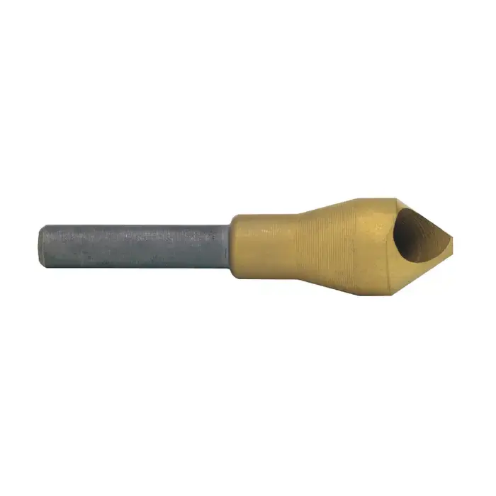 Mega Sale TTC PRODUCTION 1 5/32" Min Cutting Dia., 13/32" Max Cutting Dia., 1/4" Shank Dia., 82° High Speed Steel Zero Flute Countersink/Deburring