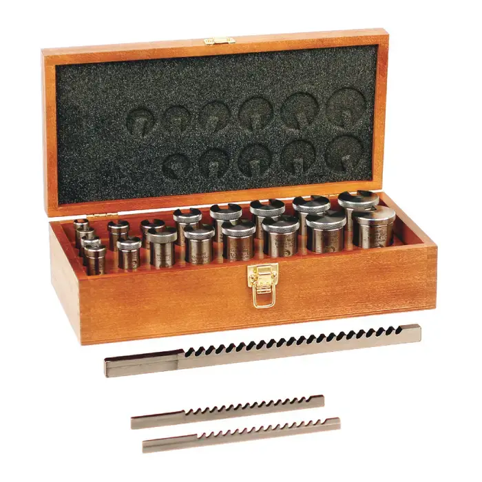 Holiday Sale DUMONT 11120 4 Broaches, 18 Bushings, 19/64" Min. LOC, 2-1/2" Max. LOC Keyway Broach Set