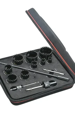 Get Yours STARRETT KCT090501-N 9 Pc., 3/4" to 2-1/2" Saw Dia., 1-5/8" Max Cutting Depth Hole Saw Set