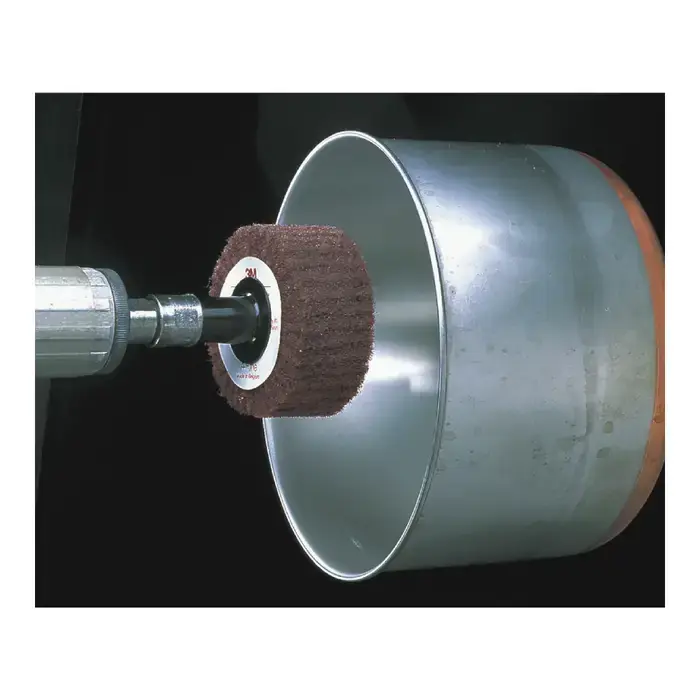 3M 7100054509 12" Aluminum Oxide Cut & Polish Flap Brush (CP-FB) - Non-Woven, Medium Grade, 1" Face Width Premium