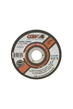 Authentic CGW ABRASIVES 35643 7" Diameter Aluminum Oxide Bonded Deburring Cut-Off Wheel - 5/8"-11 Hole Size, 1/4" Wheel Thickness, Type 27