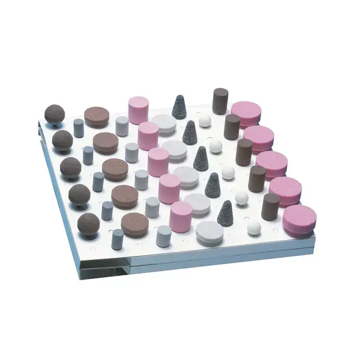 TTC PRODUCTION USA MADE 53-503-271 Assorted Kit Point Shape 1/4" Shank Aluminum Oxide Vitrified Mounted Stone Wheel - Assorted Kit Point Shape Genuine
