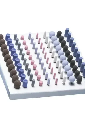 TTC PRODUCTION USA MADE 53-503-270 Assorted Kit Point Shape 1/8" Shank Aluminum Oxide Vitrified Mounted Stone Wheel - Assorted Kit Point Shape Fresh Stock